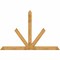 Ekena Millwork Saratoga Rough Sawn Timber Gable Bracket, Western Red Cedar, 108"W x 72"H x 6"D x 6"F, 16/12 Pitch GBW108X72X0606SAR00RWR - alternate 1